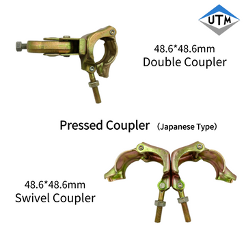 Gepresste Gerüstkupplungen vom japanischen Typ 48,6 mm, Doppel- und Drehgelenk-Gerüstkupplungen