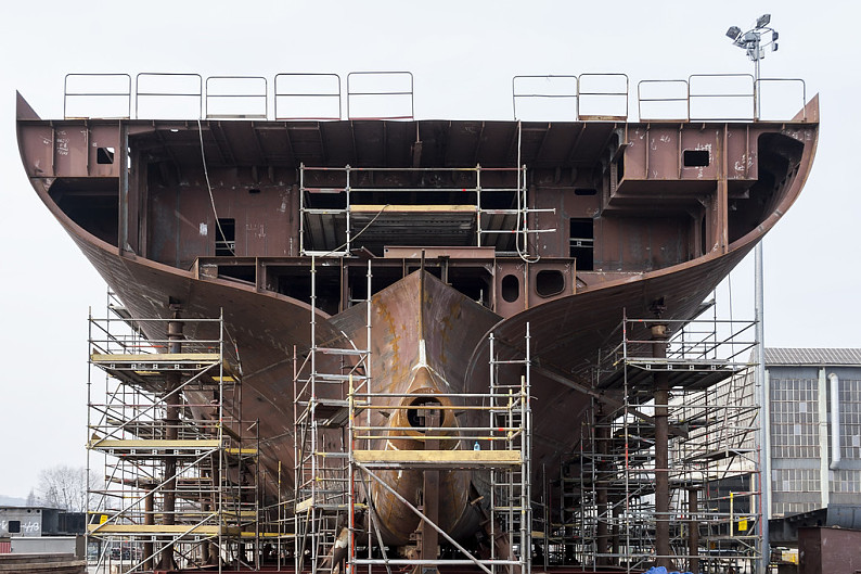 Anwendung von Gerüsten für den Schiffbau