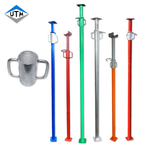 Spanische Hochleistungs-Gerüststützen Acrow Jack Steel Porp Verzinkter verstellbarer Stützpfosten