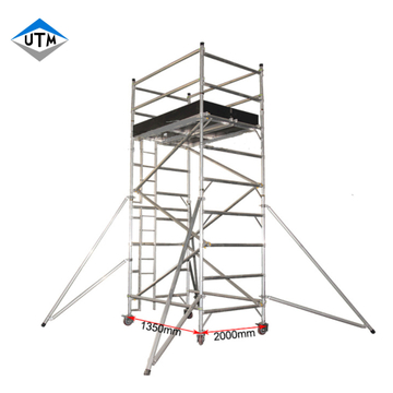 OEM tragbarer 3M-15m-Gerüst mobiler Aluminium-Gerüstturm mit Zaubernden