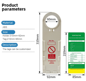 Industrielles Hochsicherheits-Warnschild aus Kunststoff für Sicherheitsgerüste